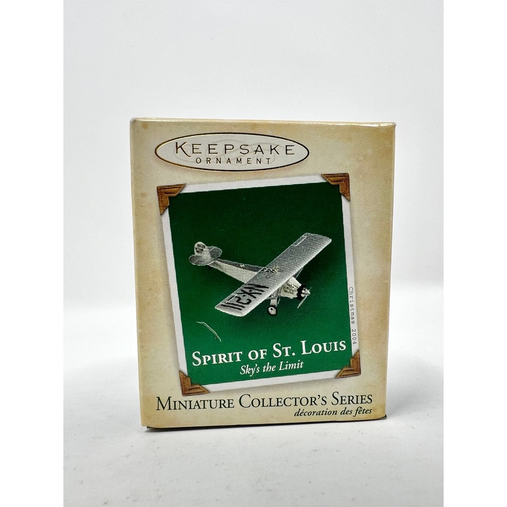 Hallmark Spirit of St. Louis Ornament Miniature Silver Excellent 2004 QXM5181